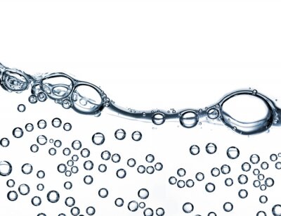 Sticker water bubbels geïsoleerd op wit