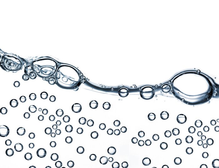 Sticker water bubbels geïsoleerd op wit