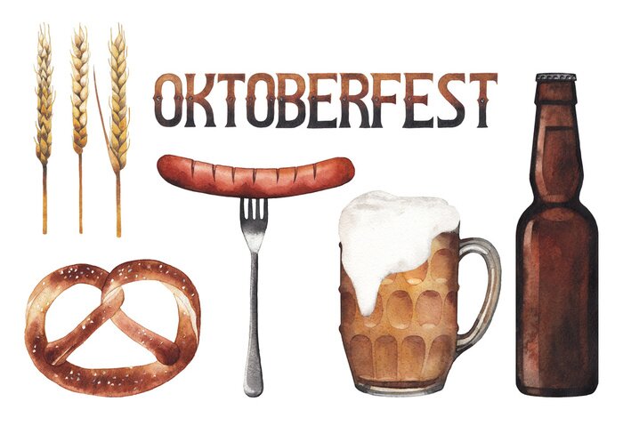 Sticker Watercolor oktoberfestival