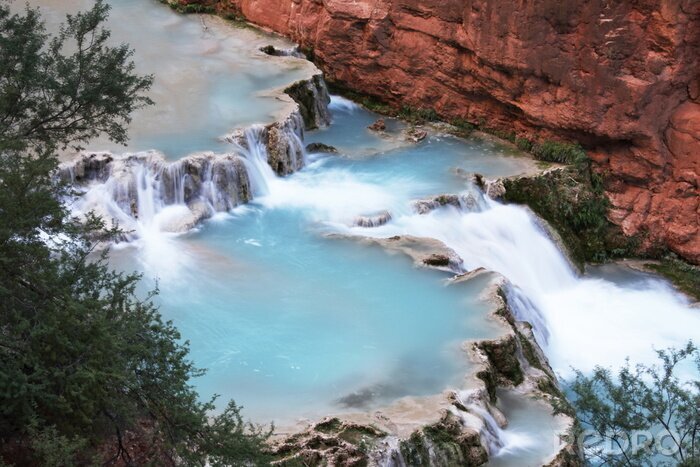 Sticker Watervallen bij de bergen