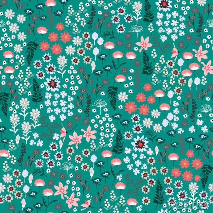 Sticker Weiland met wilde bloemen