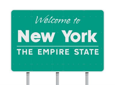 Sticker Welkom bij het verkeersbord van New York
