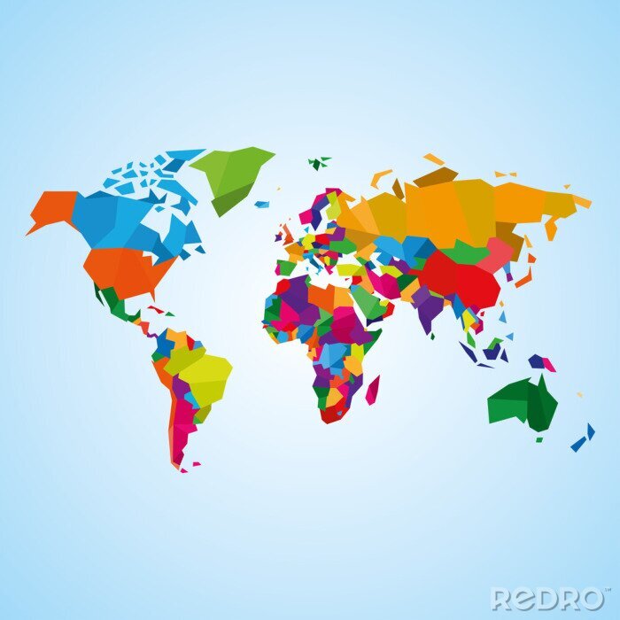 Sticker wereldkaarten