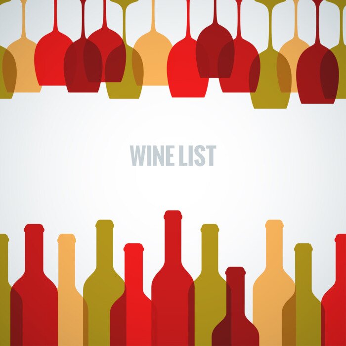 Sticker wijn glazen fles kunst achtergrond