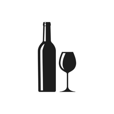 Sticker Wijn pictogram. Vector. Geïsoleerd.
