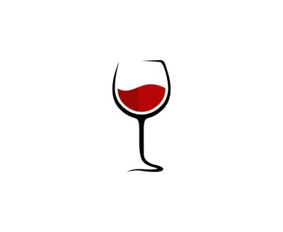 Sticker Wijnglas logo