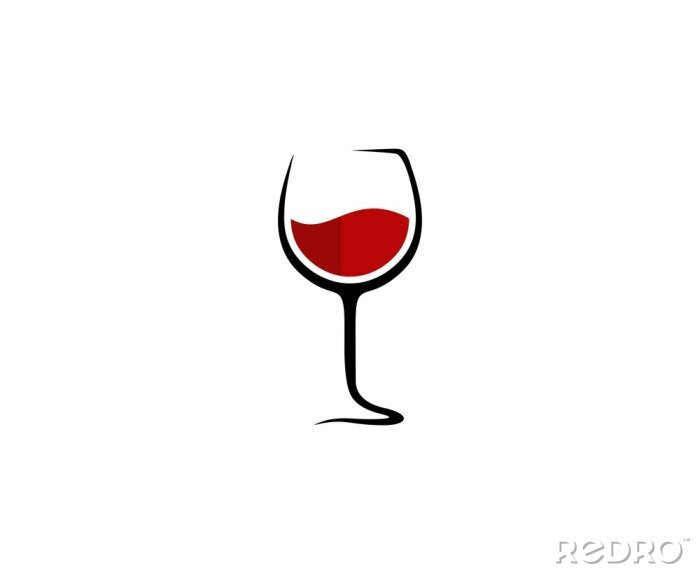 Sticker Wijnglas logo