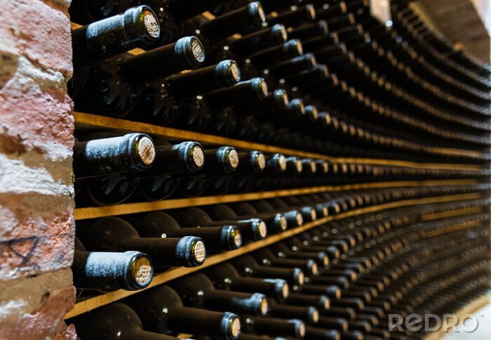 Sticker Wijnrek in de kelder
