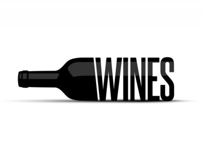 Sticker Wine Bottle Logo