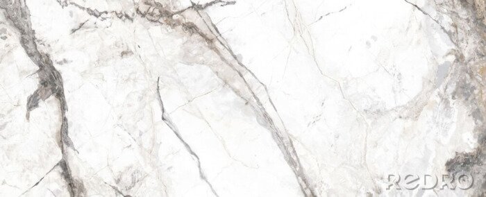 Sticker Wit grijs marmer