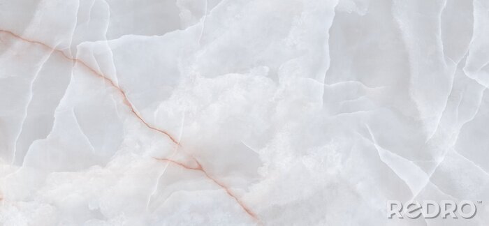 Sticker Wit marmer met oranje kras