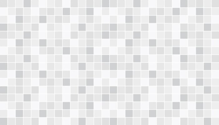 Sticker Witte en grijze keramische vloeren en tegels. Abstracte vector achtergrond. Geometrische mozaïek textuur. Eenvoudig naadloos patroon voor achtergrond, reclame, banner, poster, flyer of web