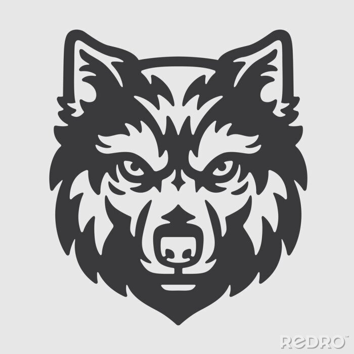 Sticker Wolf Head Logo mascotte Emblem