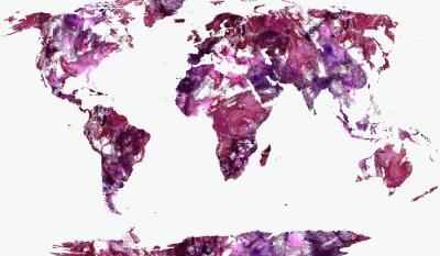 Sticker World Map Illustratie
