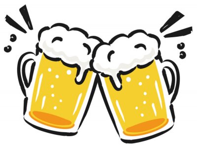 Sticker 乾杯 の イ ラ ス ト 手書 き 風