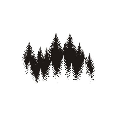 Sticker Силуэт леса