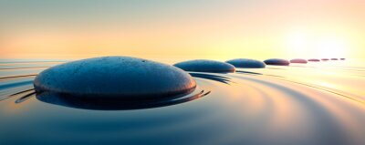 Sticker Steine ​​im Wasser 3