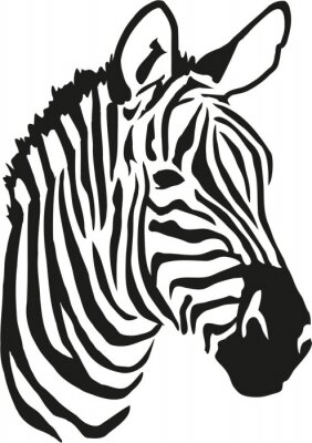 Sticker zebra hoofd