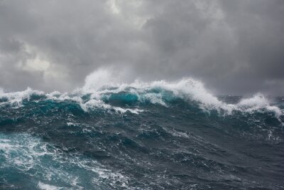Sticker zee Golf tijdens storm in de Atlantische Oceaan