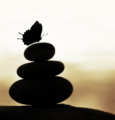 Sticker Zen evenwicht stenen