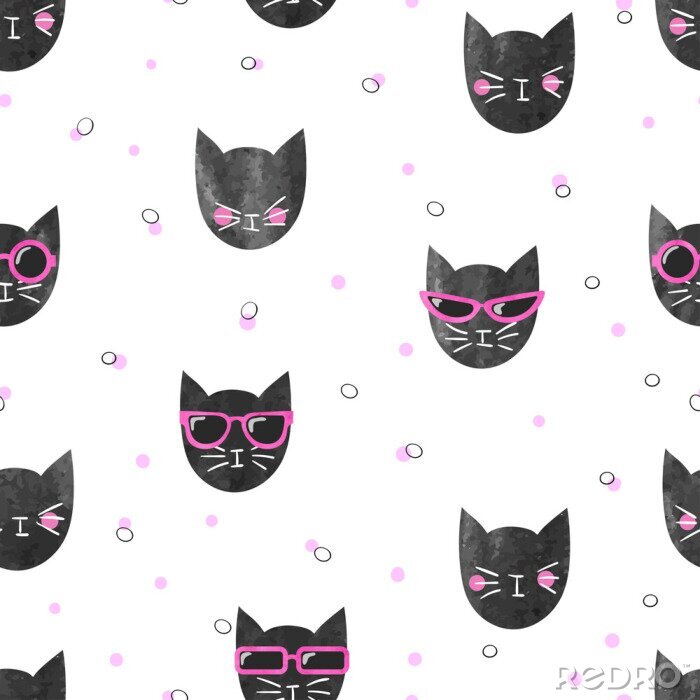 Sticker Zonnebrillen en katten