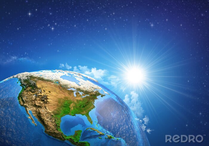 Sticker Zonsopgang boven Amerika