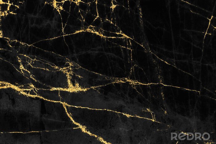 Sticker Zwart modern marmer