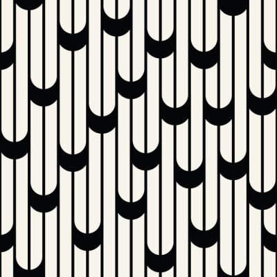 Sticker Zwart-wit geometrisch patroon