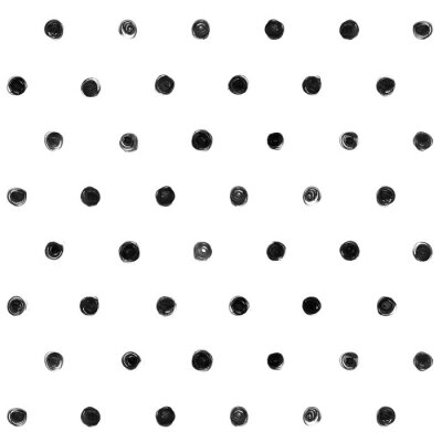 Sticker Zwart-wit Polka Dot Naadloze Patroon van de Verf Vlek Abstract