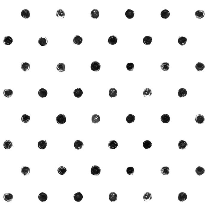 Sticker Zwart-wit Polka Dot Naadloze Patroon van de Verf Vlek Abstract