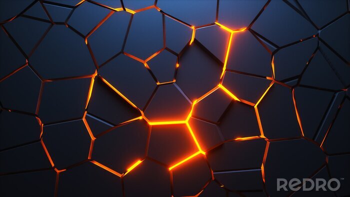 Sticker Zwarte 3D-scheurmuur