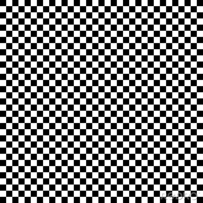 Sticker Zwarte en witte vierkantjes